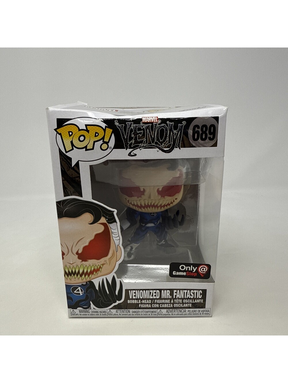 Funko Pop! Marvel #689 Venomized Mr. Fantastic Venom GameStop Exclusive Metallic